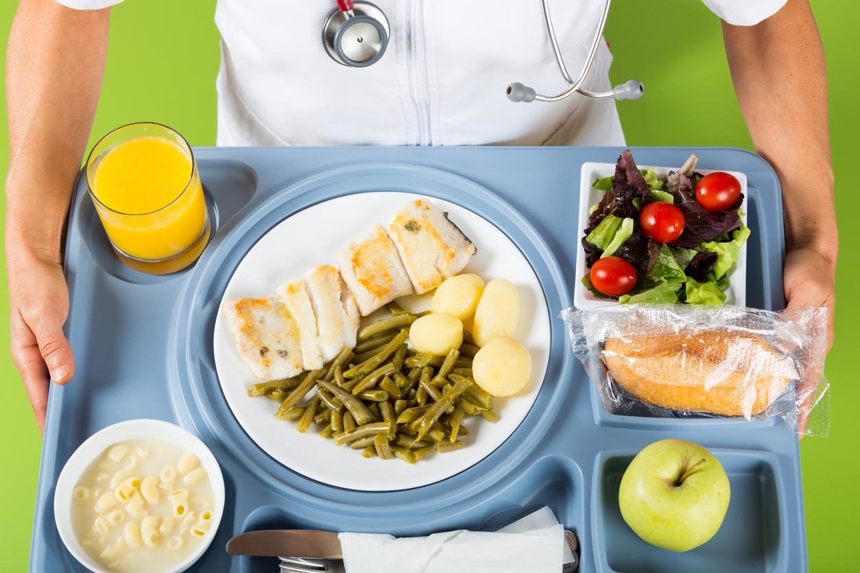 Meal tray of a hospital